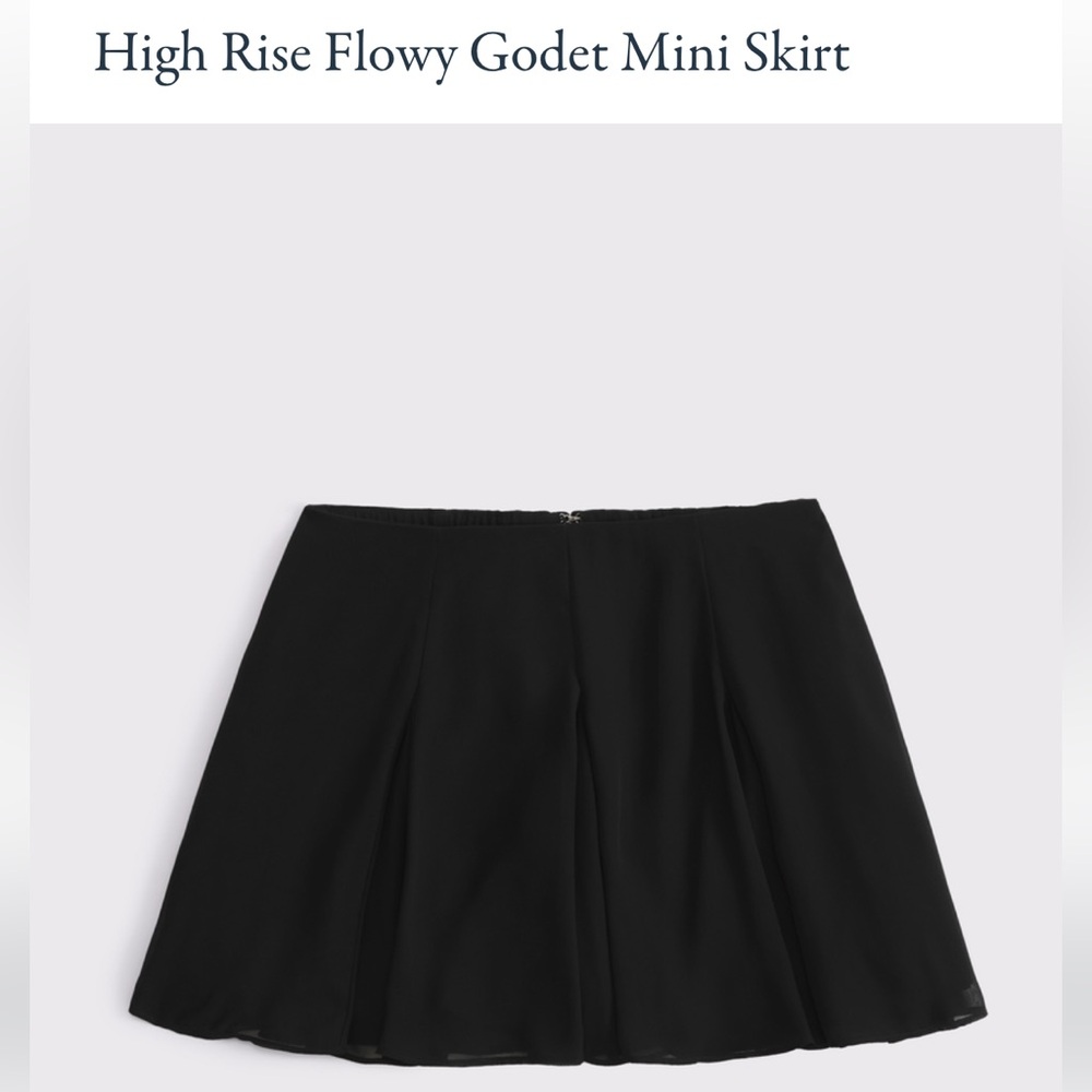 Abercrombie & Fitch Black Flowy Godet Skirt